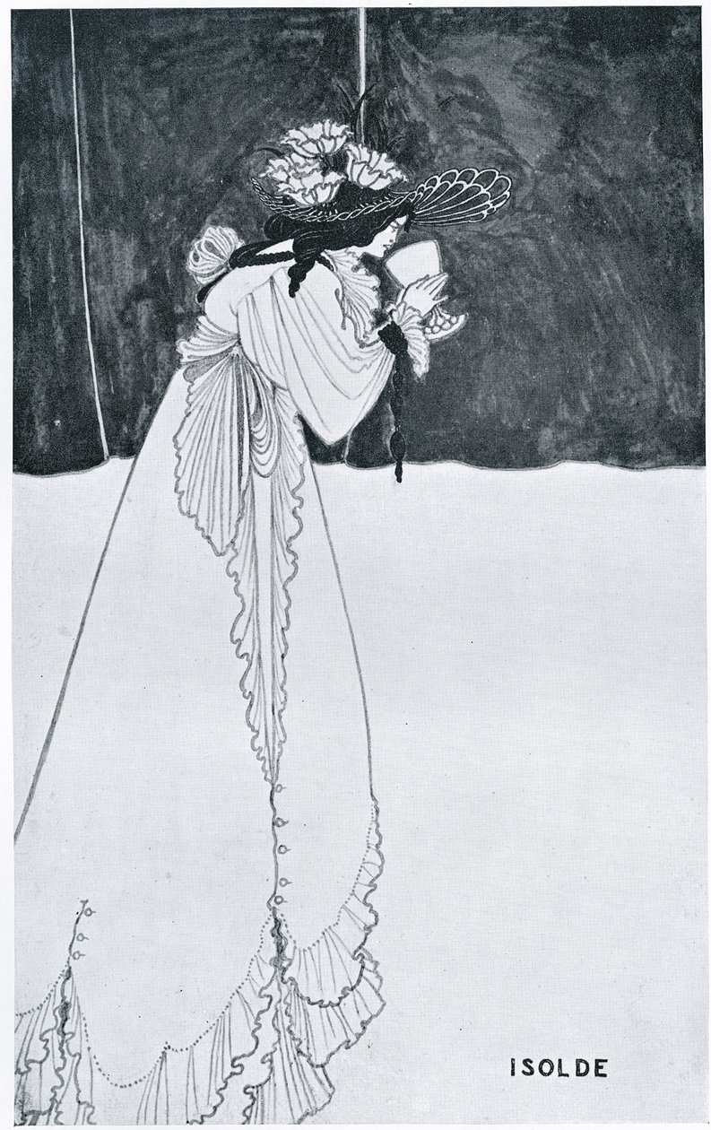 Isolde dricker giftet av Aubrey Beardsley