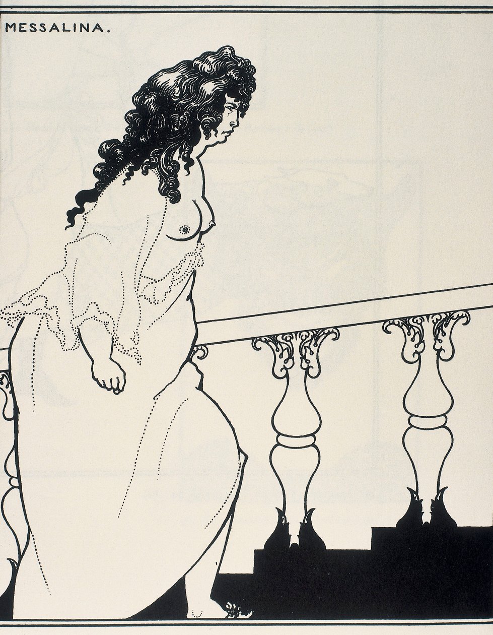 Messalina kommer ut ur badet av Aubrey Beardsley