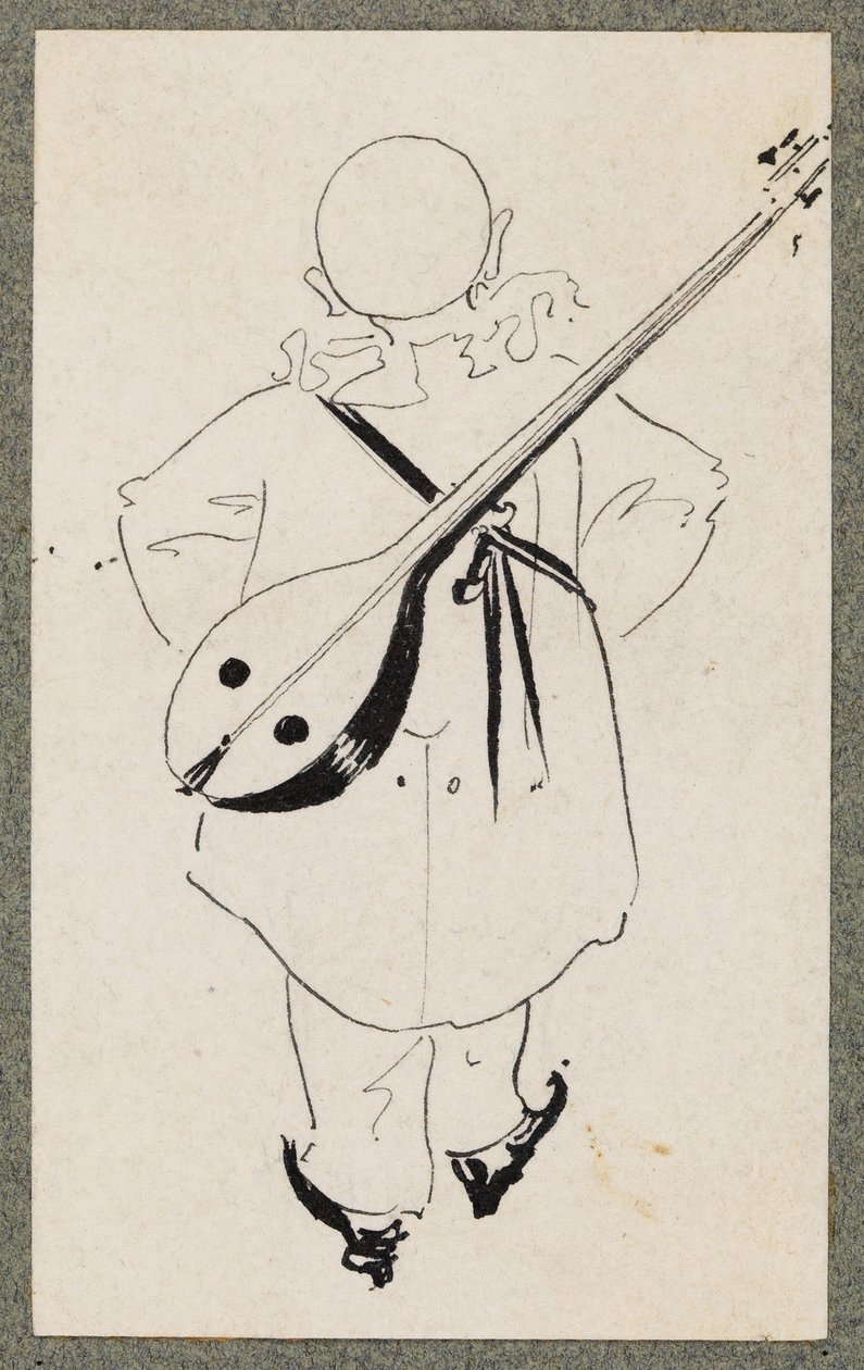 Pjerrot med mandolin, 1894 av Aubrey Beardsley
