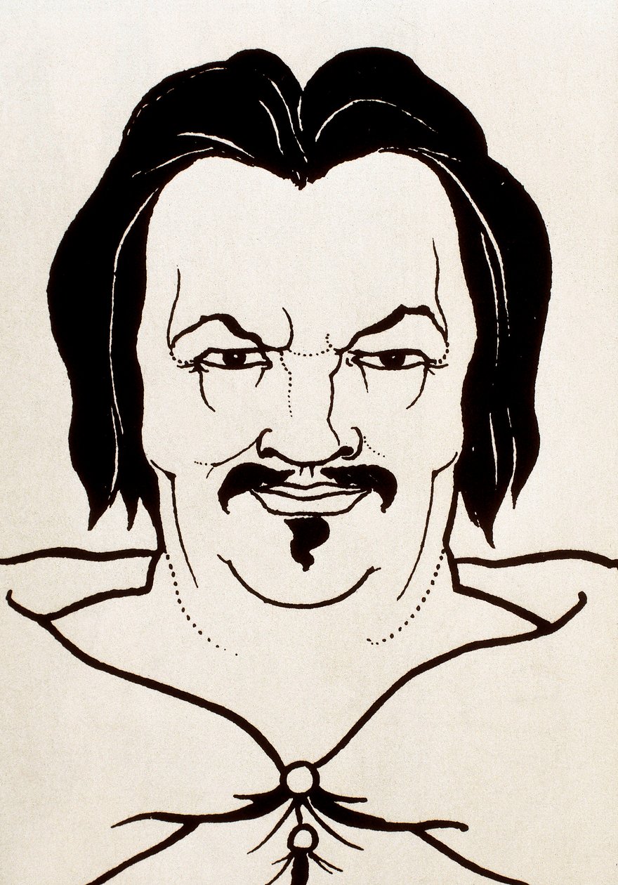 Porträtt av Honore de Balzac av Aubrey Beardsley