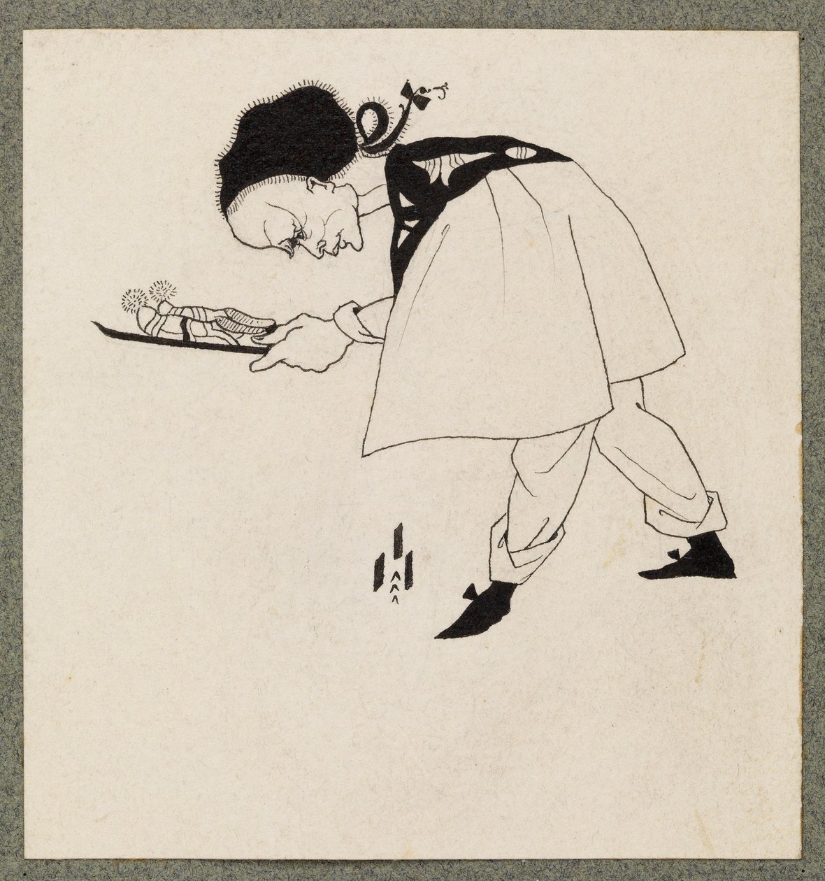 Tjänare som bär tofflor, 1893 av Aubrey Beardsley