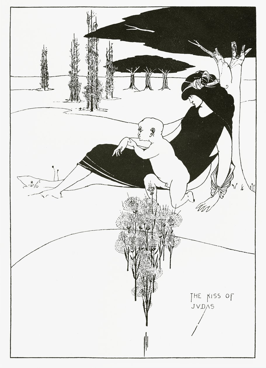 Judas kyss, 1893 av Aubrey Beardsley