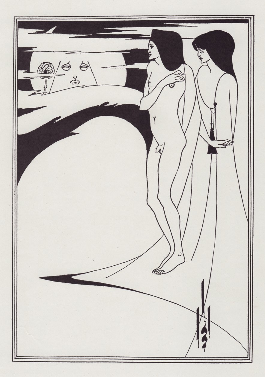 Kvinnan i månen, 1893. av Aubrey Beardsley