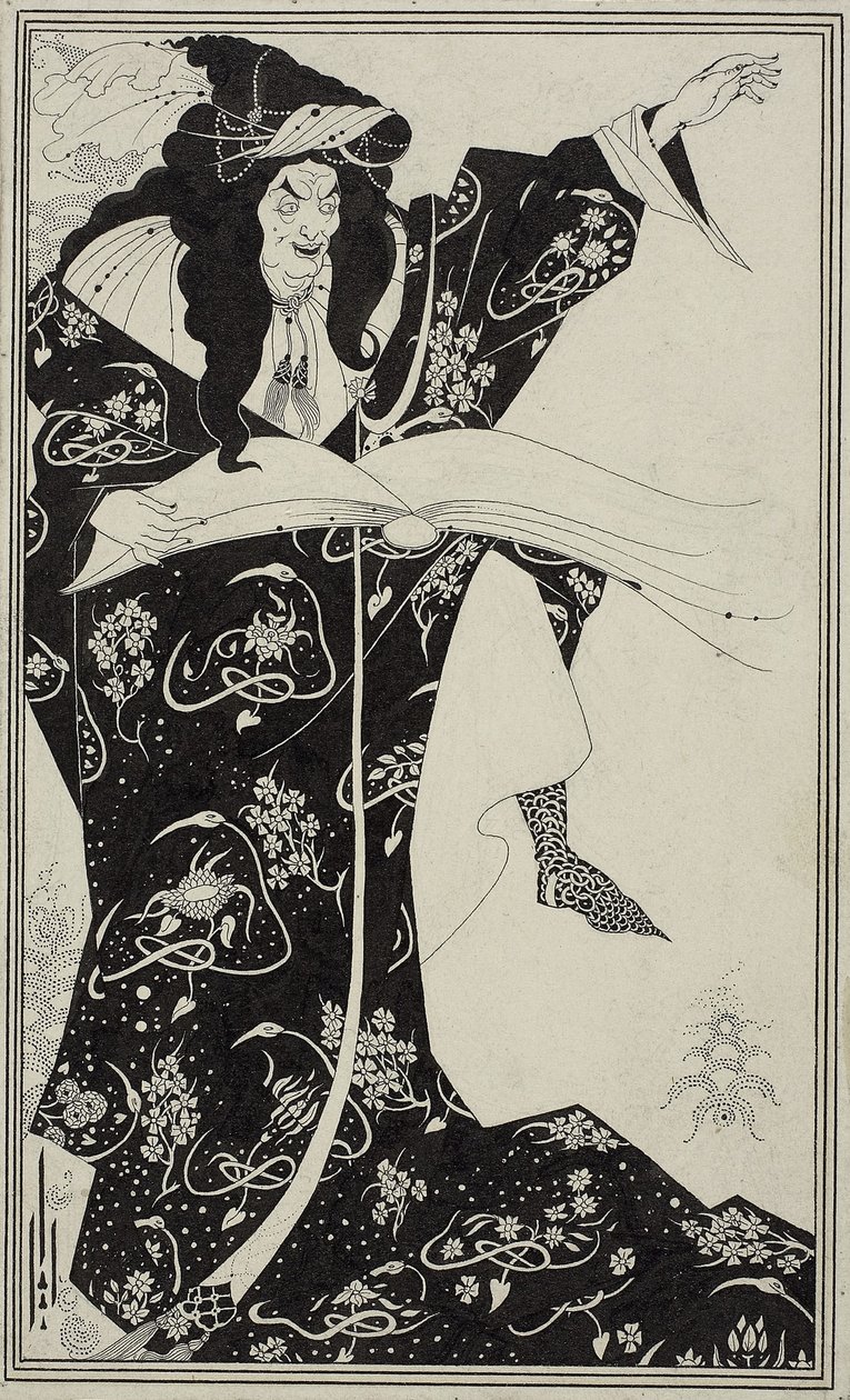 Vergilius trollkarlen, ca 1893 av Aubrey Beardsley