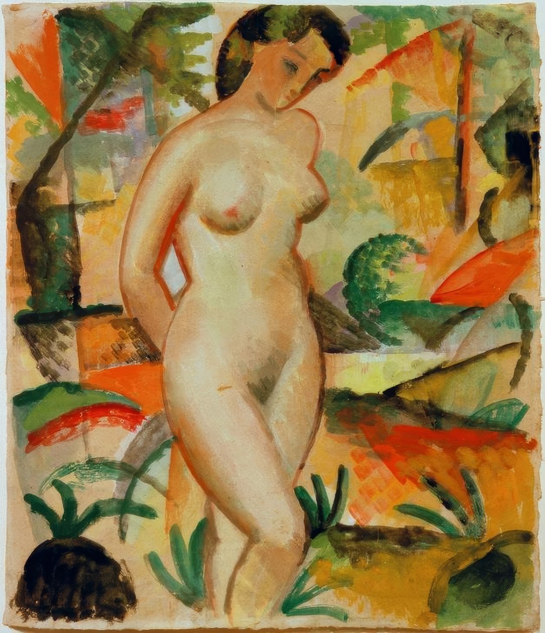 Naken, stående av August Macke