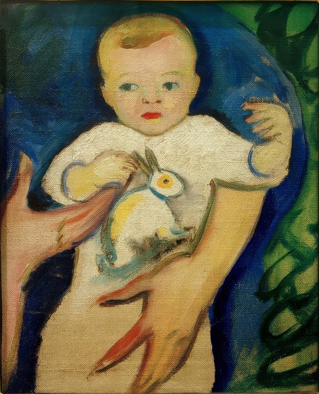 Buddha med äpple av August Macke