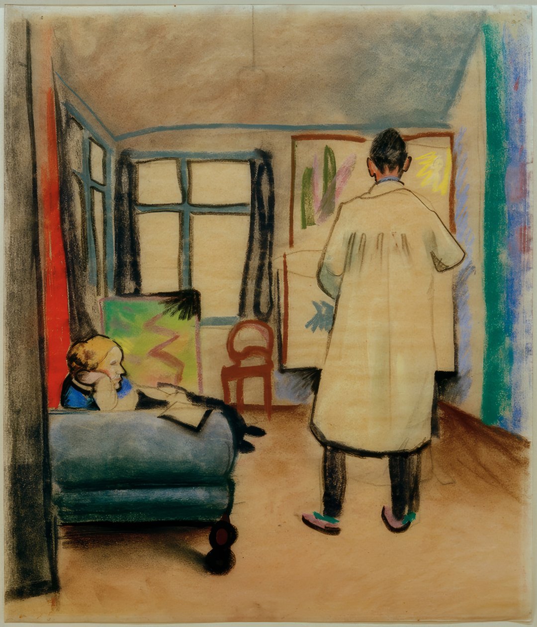 Franz och Maria Marc i studion med August Macke i Bonn av August Macke