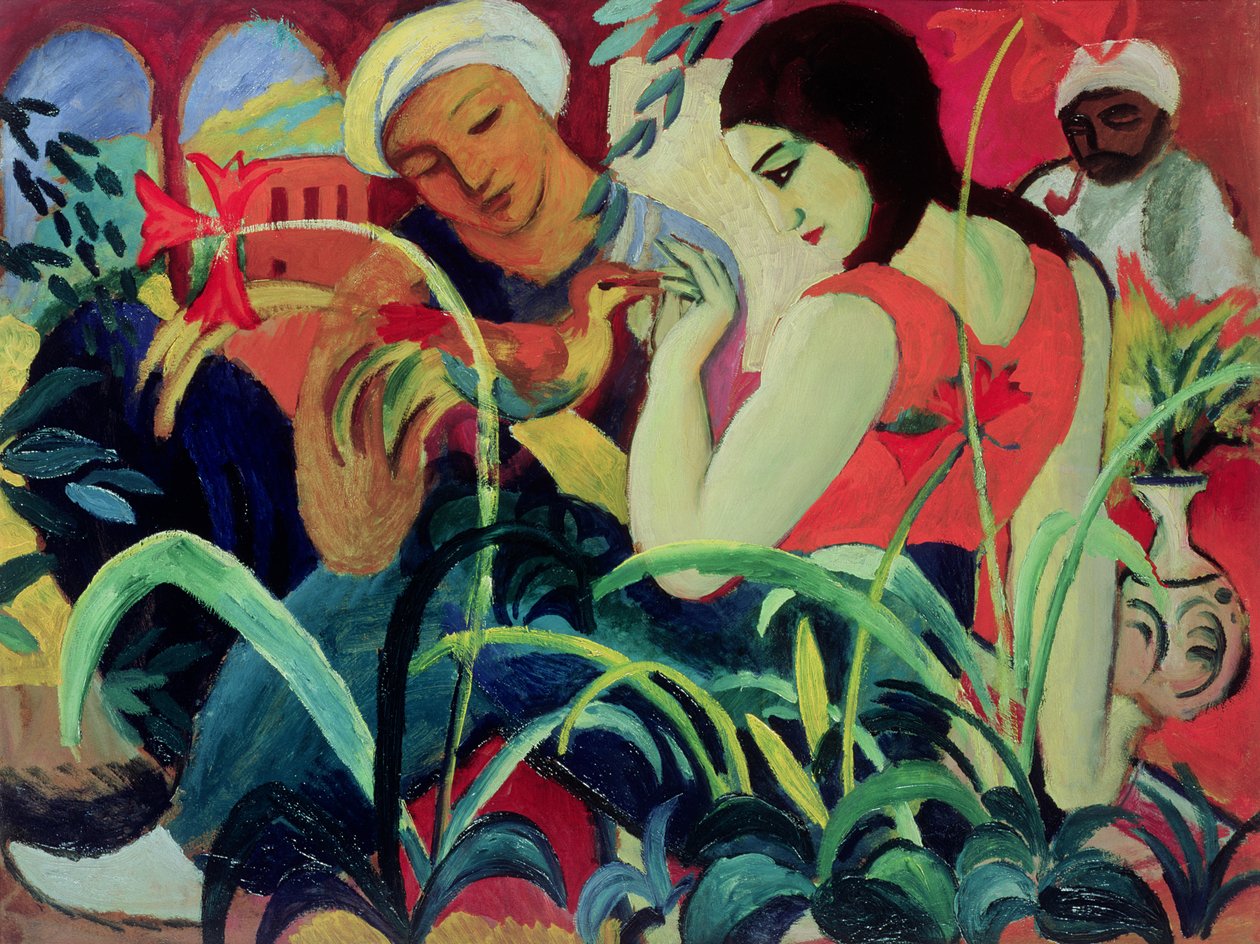 Orientaliska kvinnor (Odalisques), 1912 av August Macke