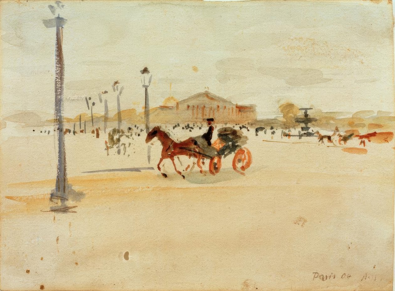 Place de la Concorde i Paris av August Macke