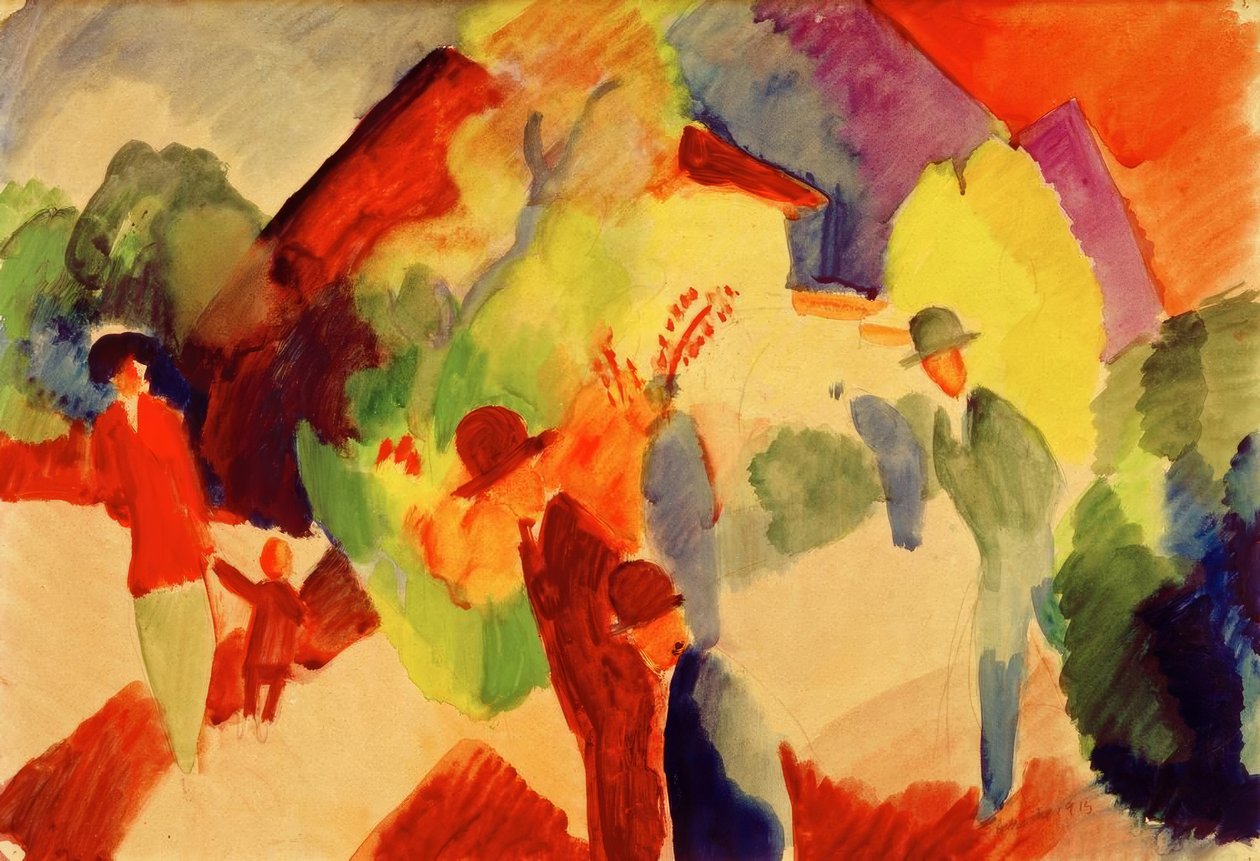 Vandrare i parken av August Macke