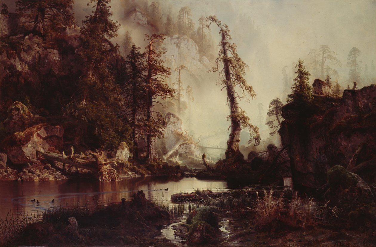 Svart sjö av August Cappelen
