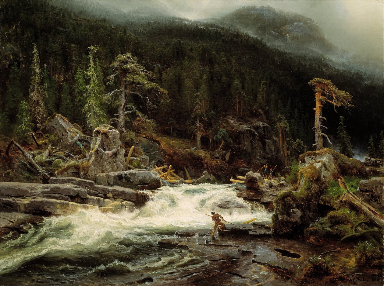 Vattenfall i Telemark av August Cappelen