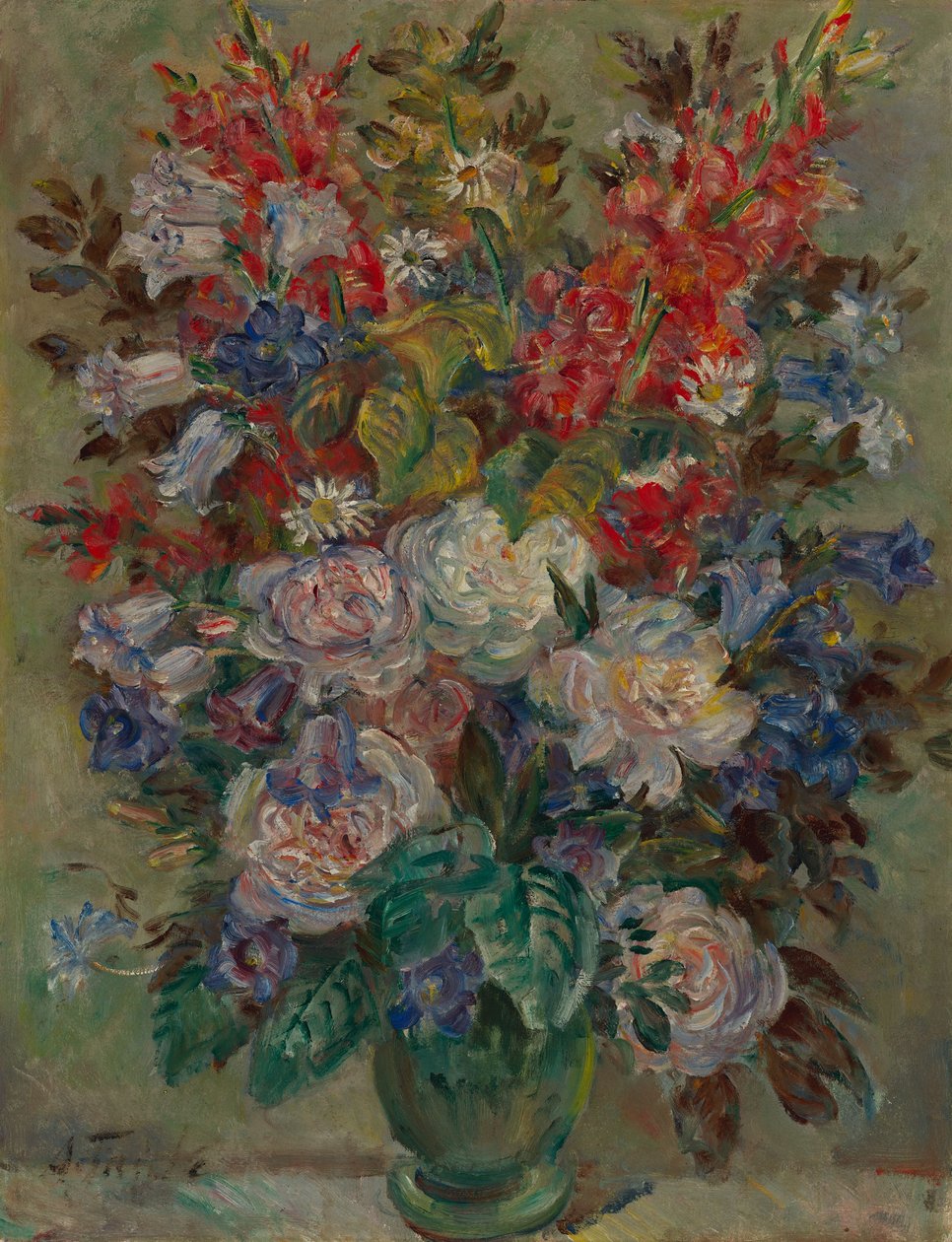 Blomstilleben (olja på duk) av August Hermann Fricke