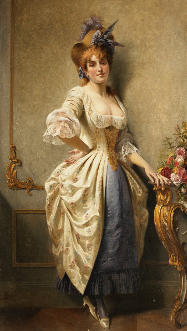 En ung skönhet, 1884 av August Knoop