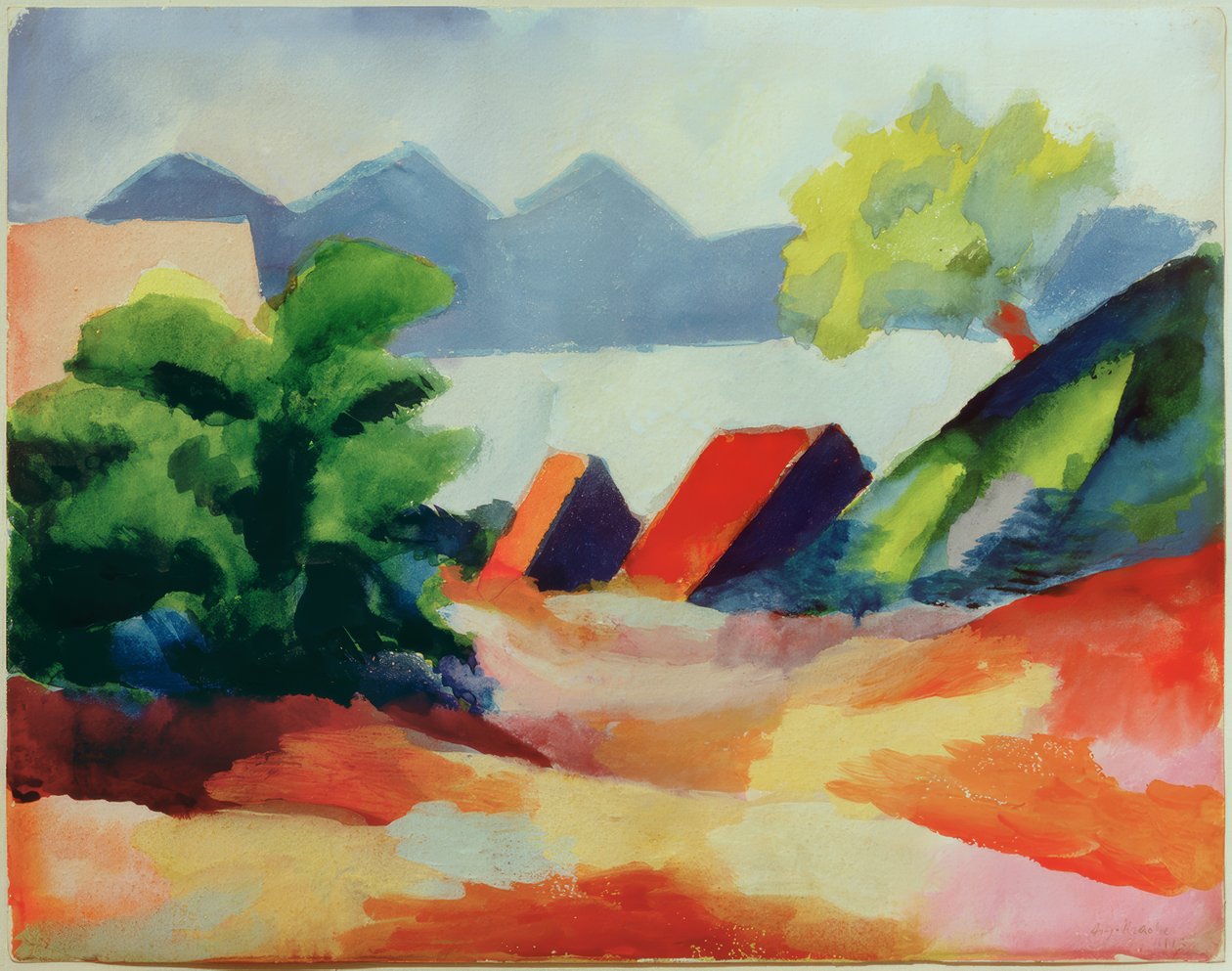 Am Thuner See I av August Macke