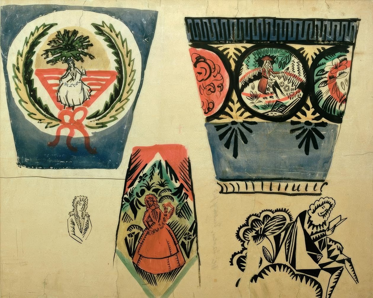 Tre vaser av August Macke