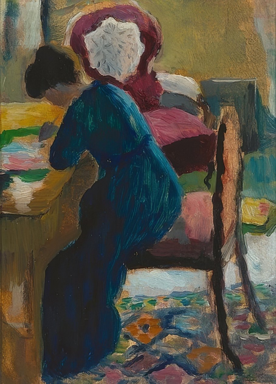Elisabeth vid skrivbordet. 1909/10 av August Macke