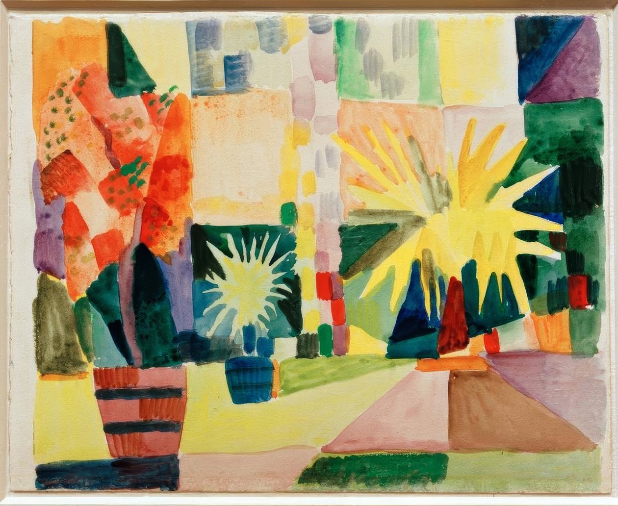 Trädgård vid sjön Thun av August Macke