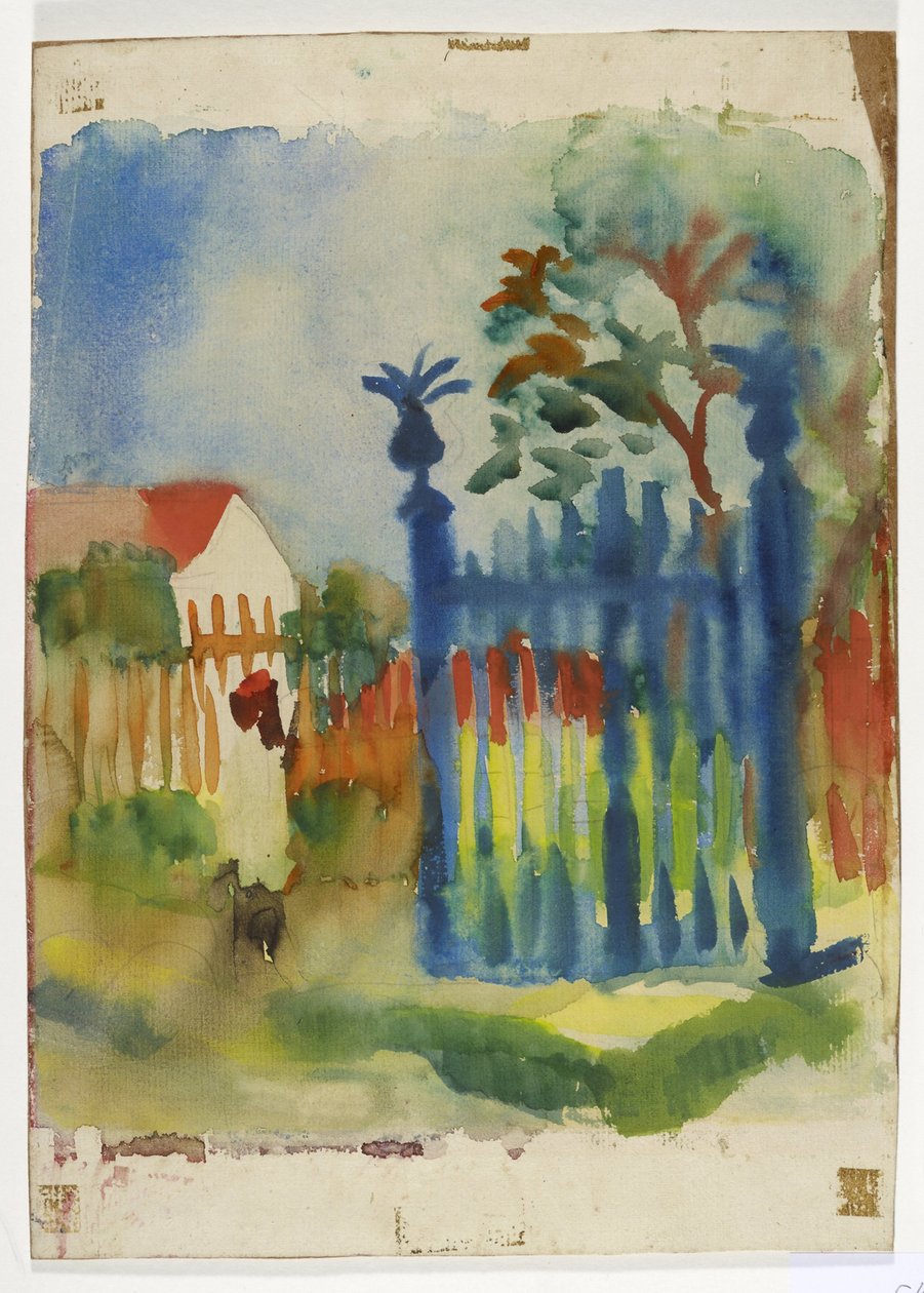 trädgårdsgrind av August Macke