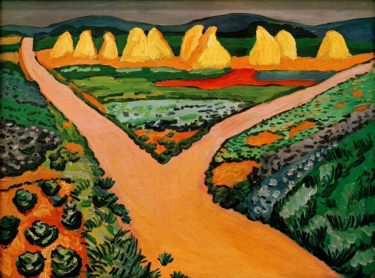 Grönsaksfält av August Macke