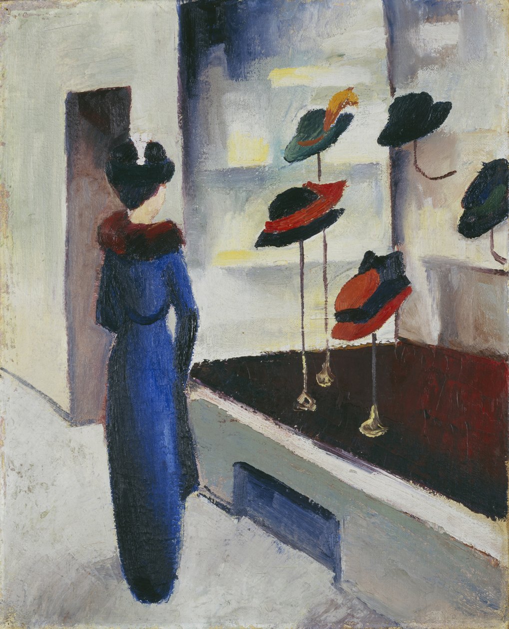 Hattaffär, 1913 av August Macke