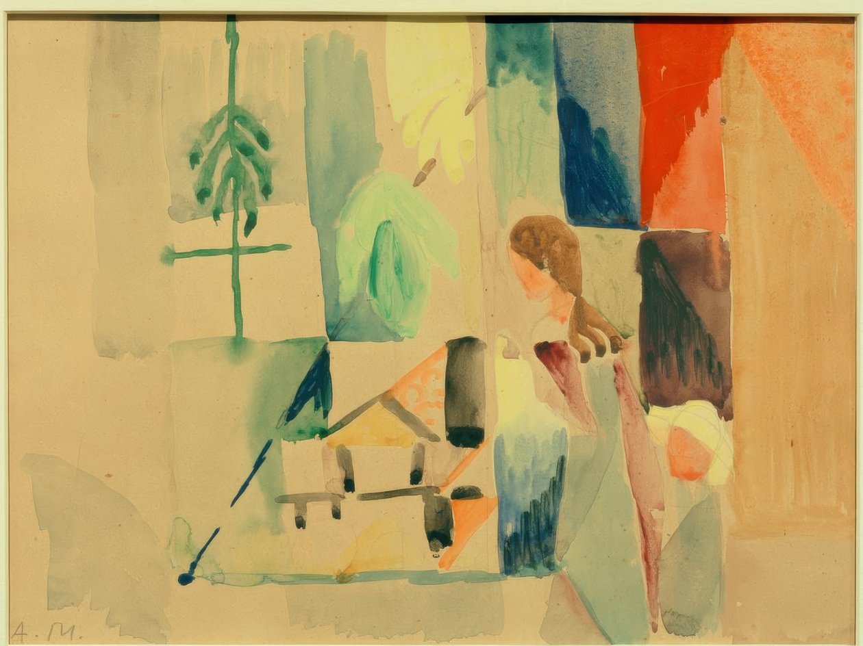 Barn i grönsaksbutiken II av August Macke