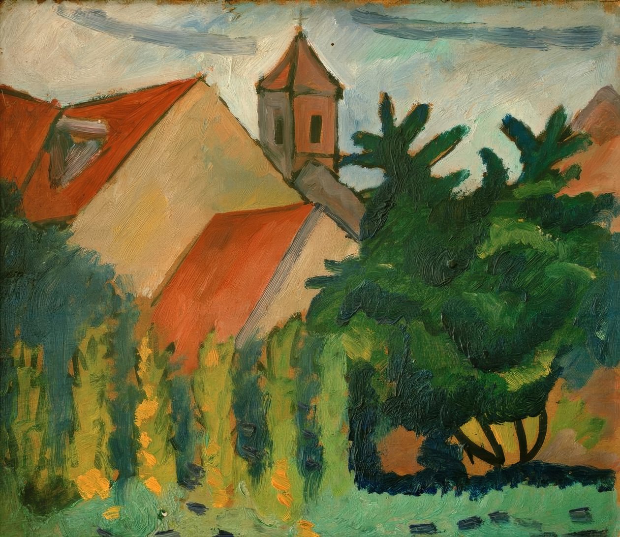 Kyrkan i Kandern av August Macke