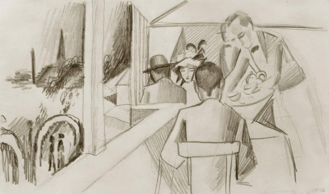 Luftskeppskafé av August Macke