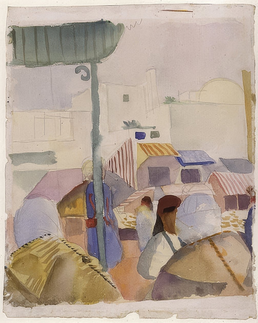Marknad i Tunis (II). 1914 av August Macke