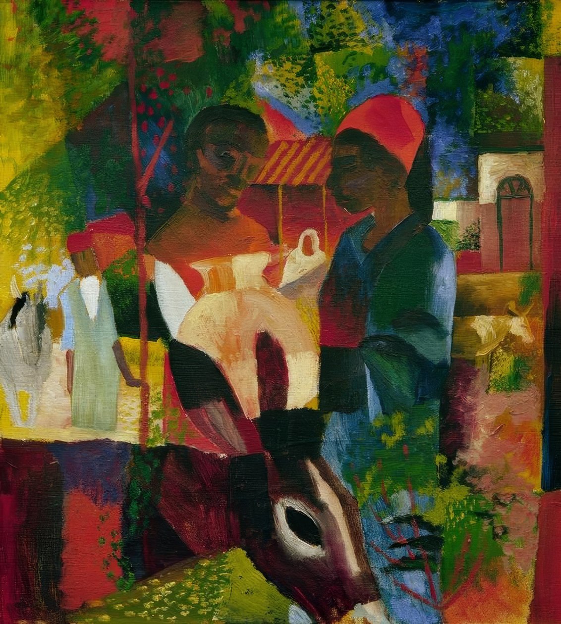 Marknad i Tunis av August Macke