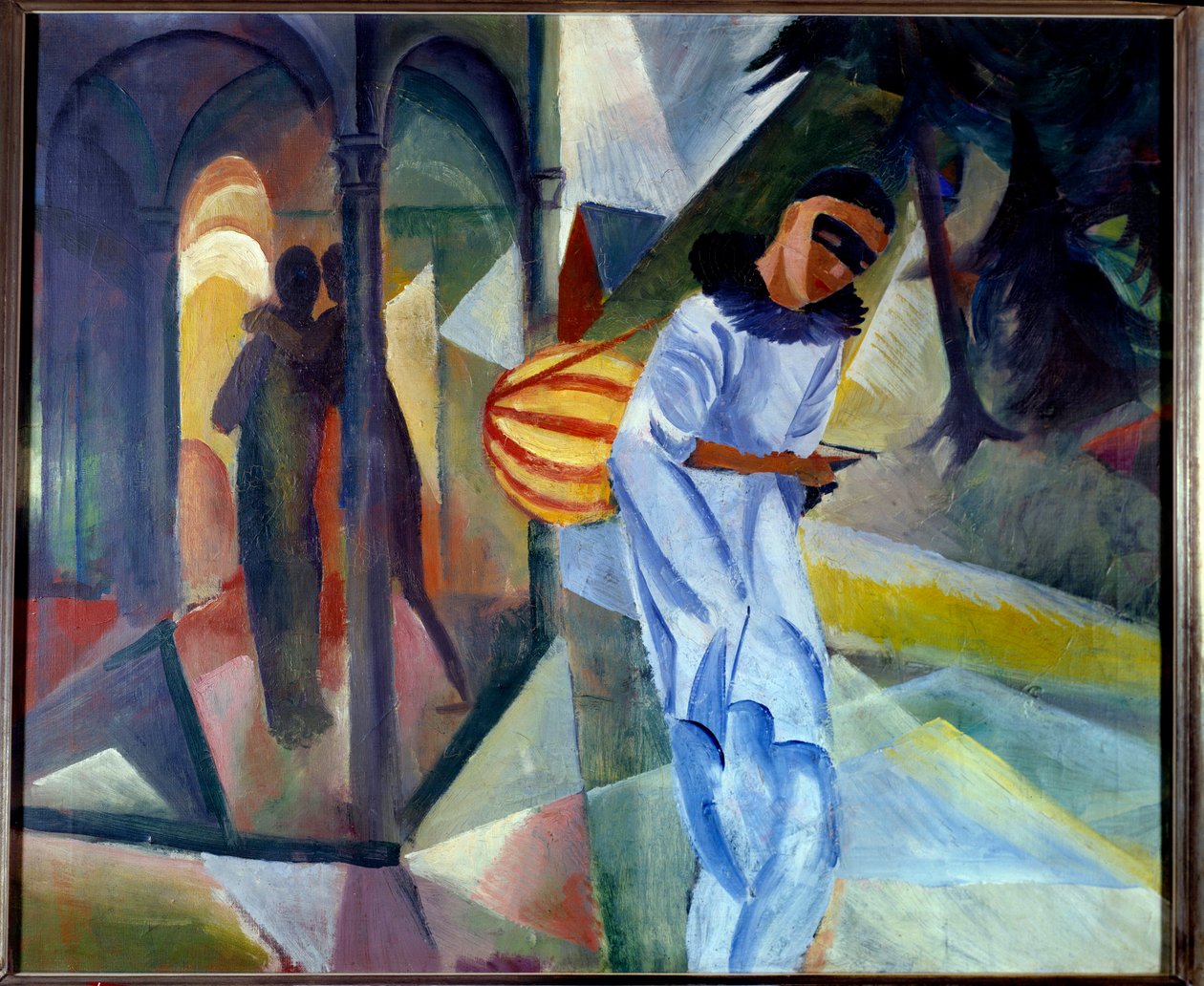 Pjerrot. Målning av August Macke (1887-1914) av August Macke