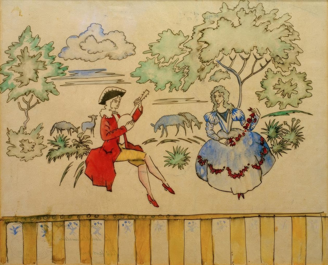 Herde Scene I av August Macke