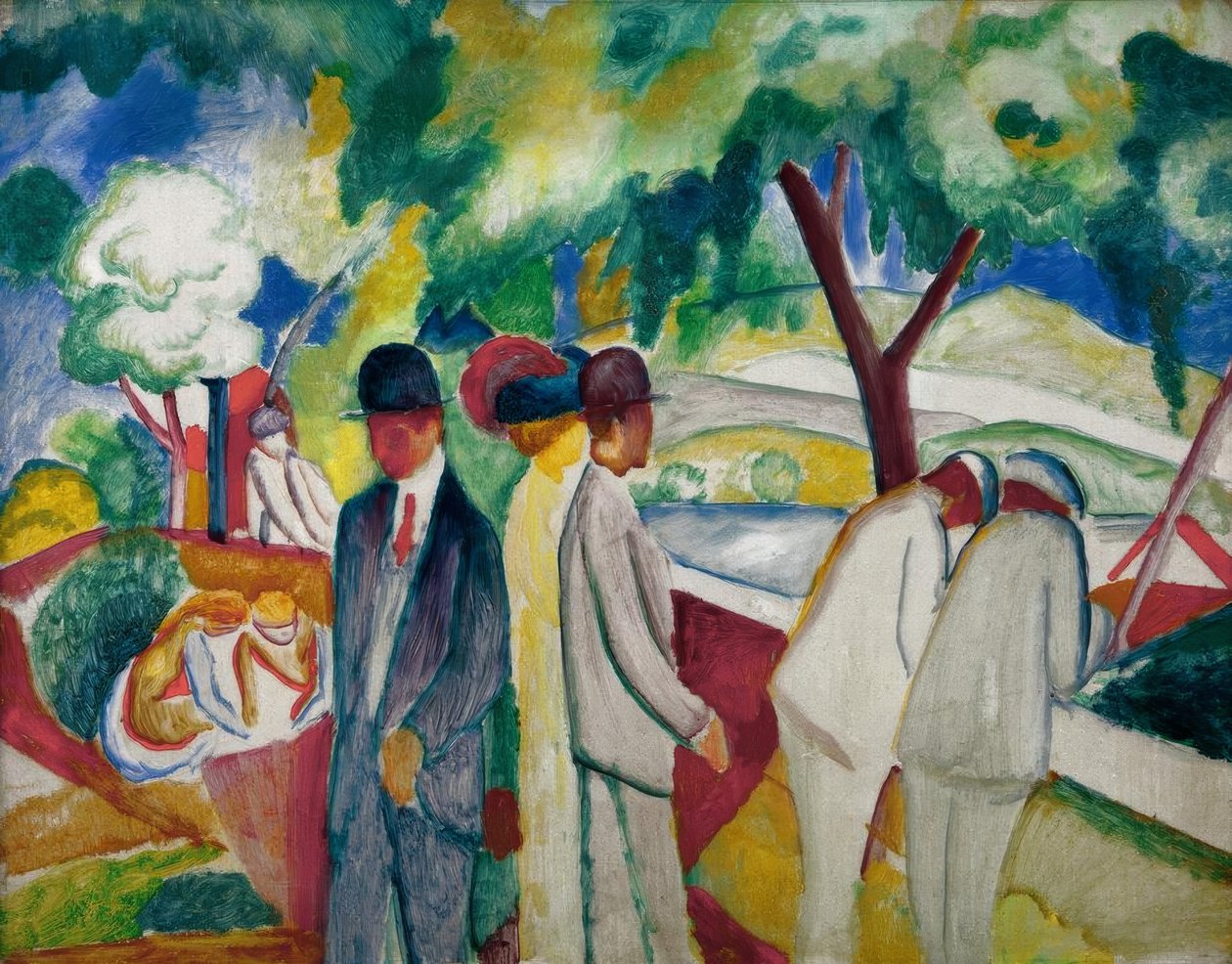 Barnvagnar (Great Light Walk) av August Macke