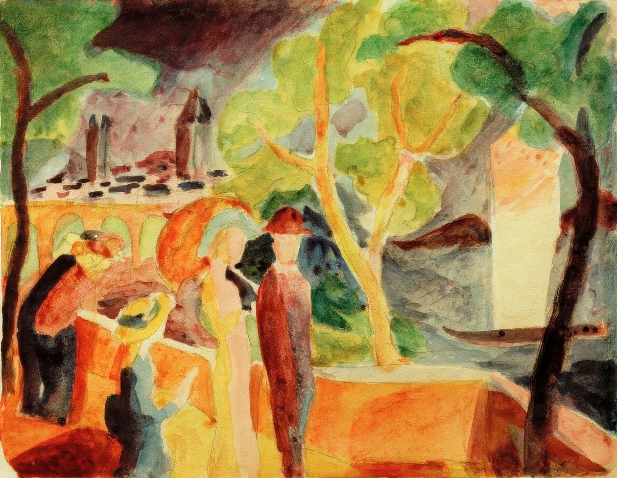 Vandrare på sjön av August Macke