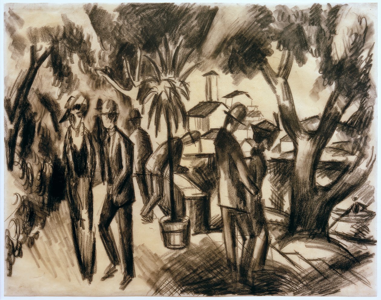 Vandrare i parken av August Macke