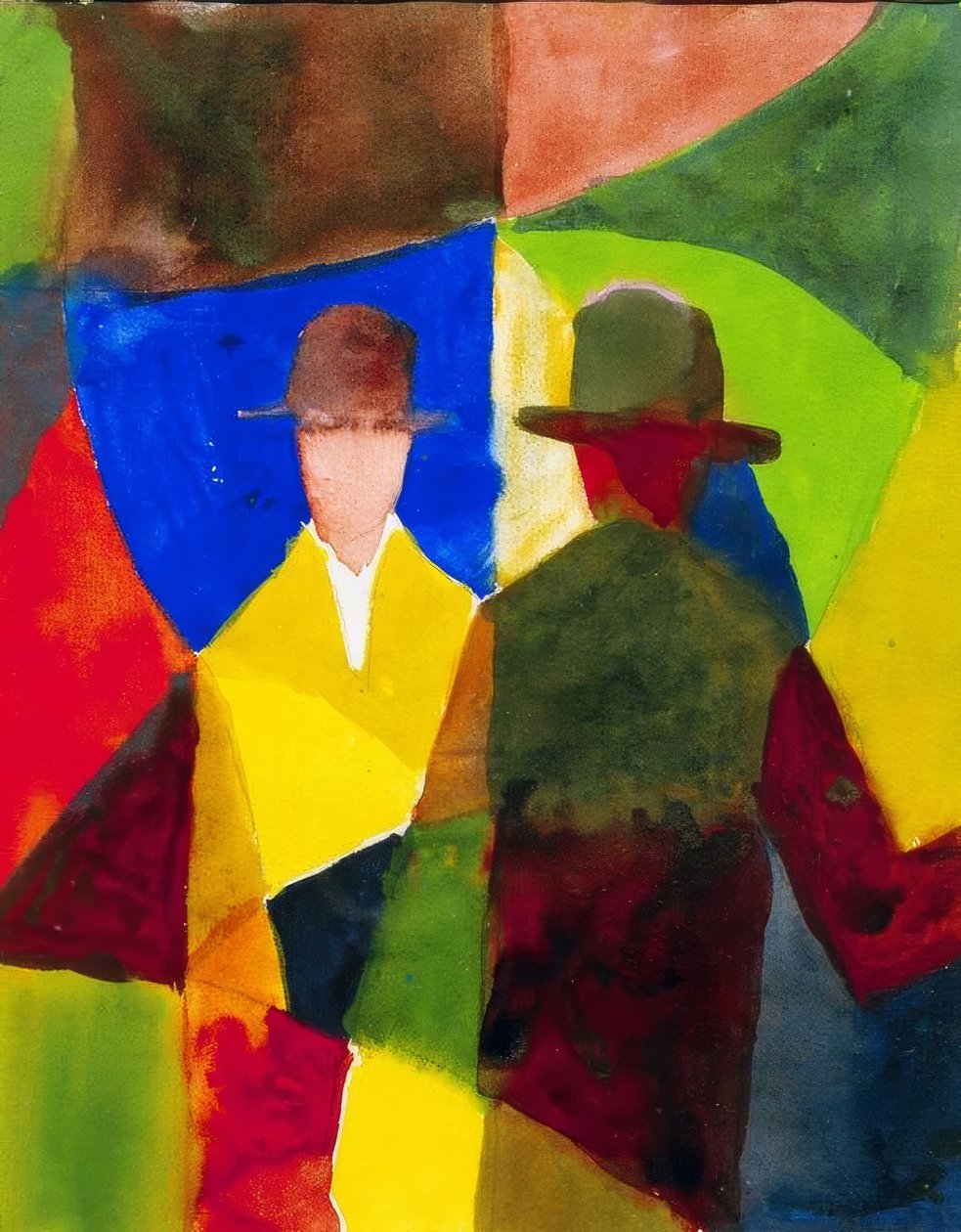 Reflektion i skyltfönstret av August Macke