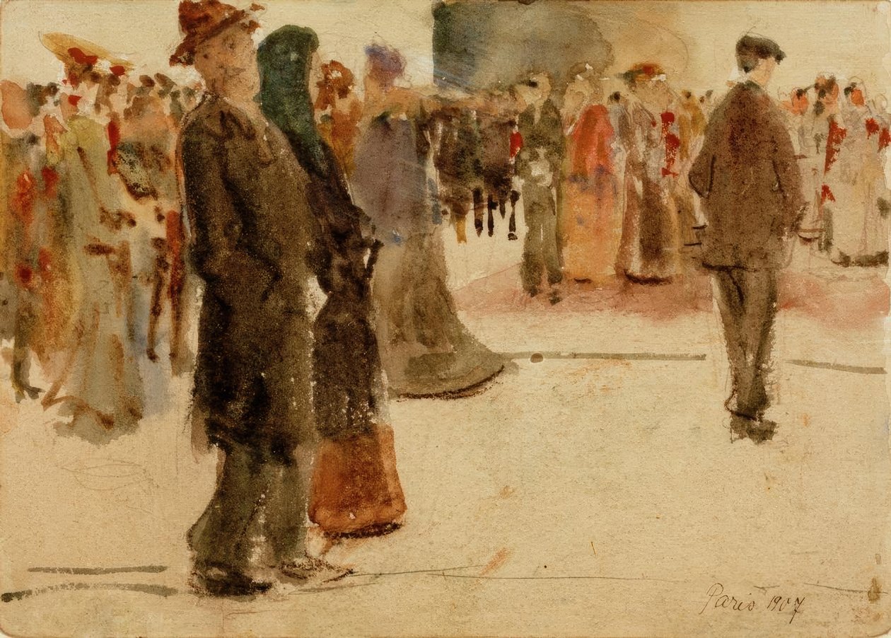 Gatubild från Paris av August Macke