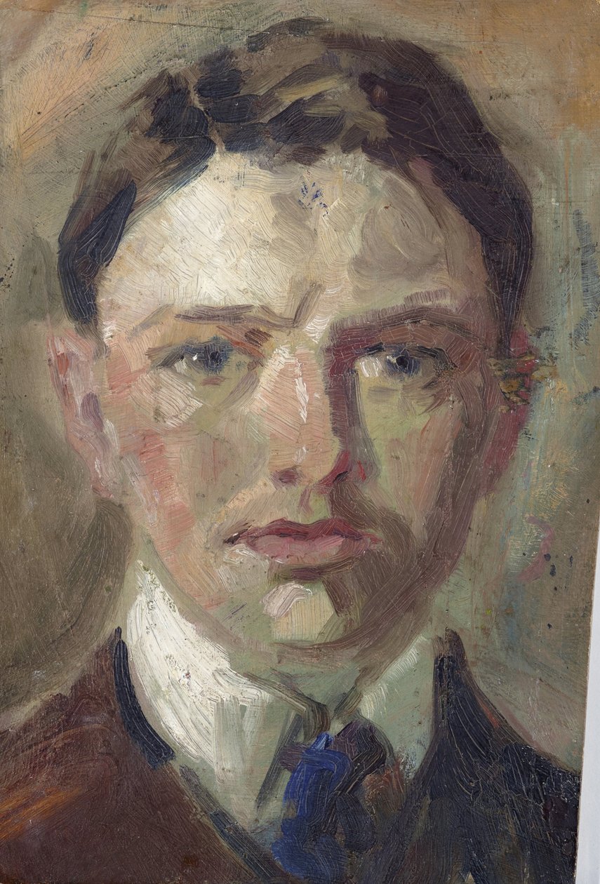Studera för ett självporträtt av August Macke