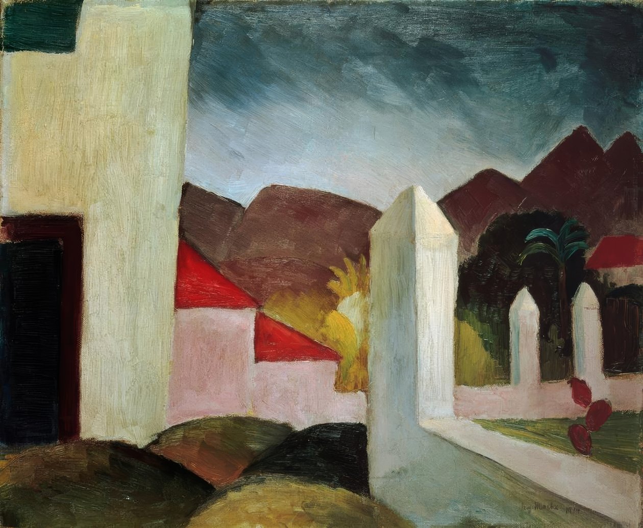 Tunisiskt landskap av August Macke