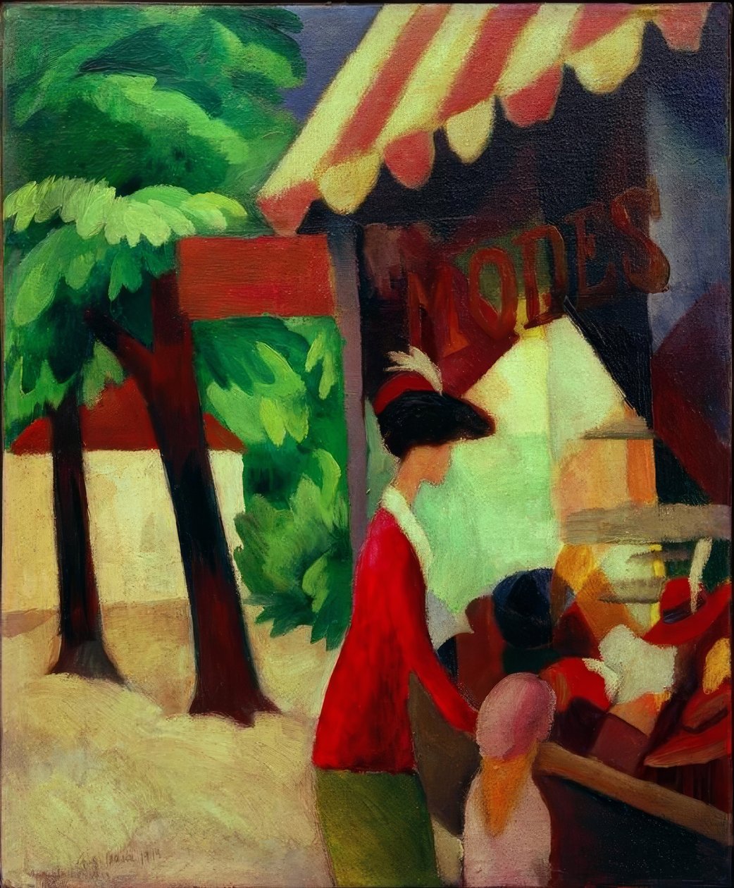 Framför hattaffären av August Macke