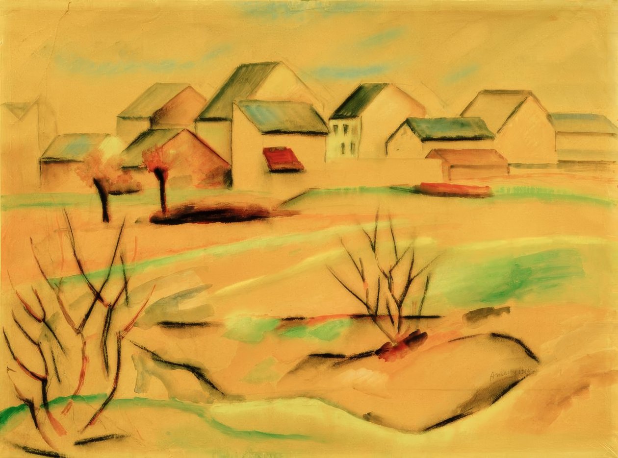 Förortshus av August Macke