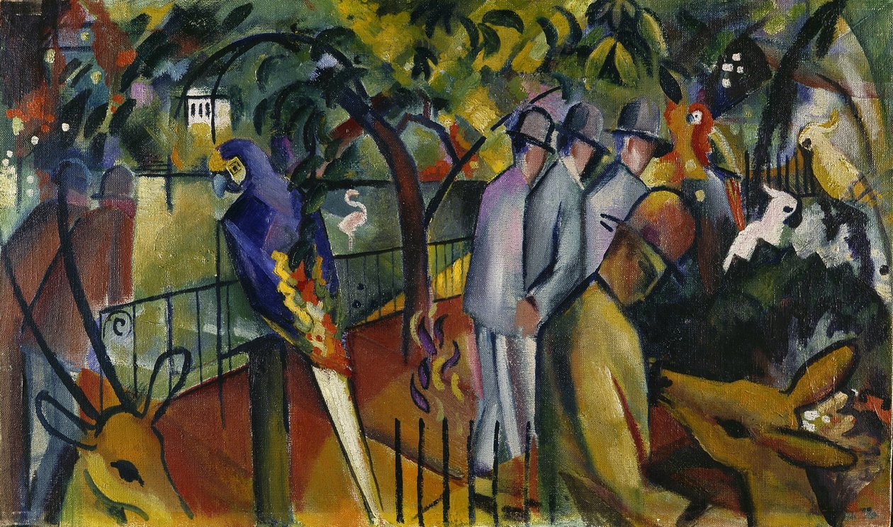 Zoologisk trädgård I, 1912 av August Macke