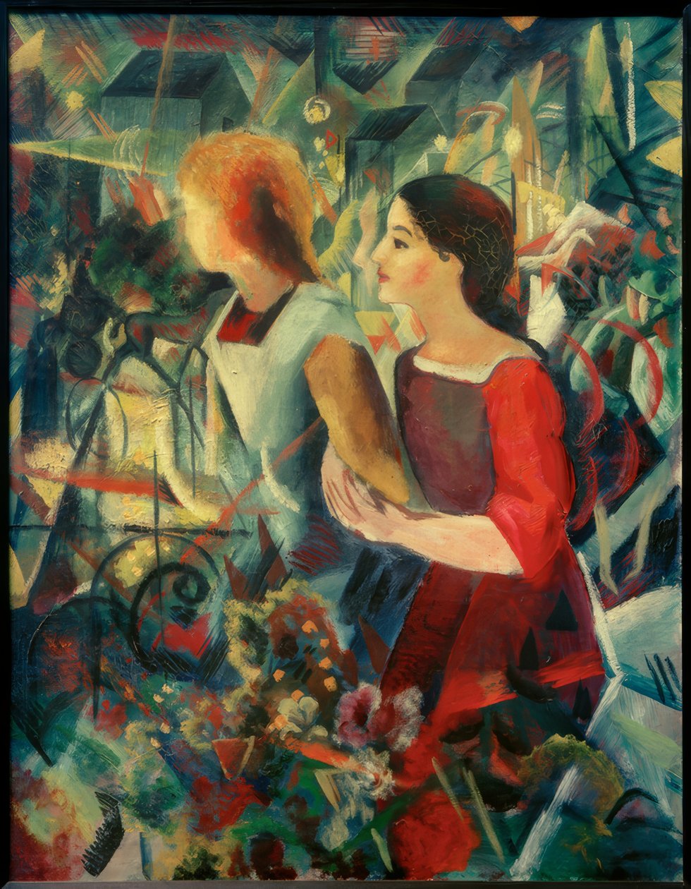 Två tjejer av August Macke