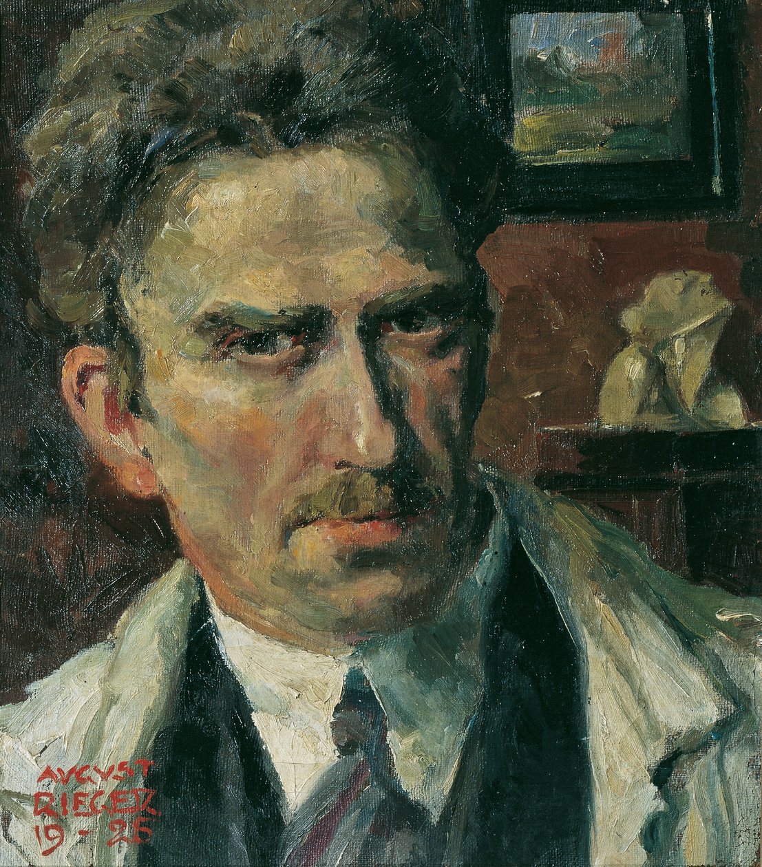 självporträtt av August Rieger