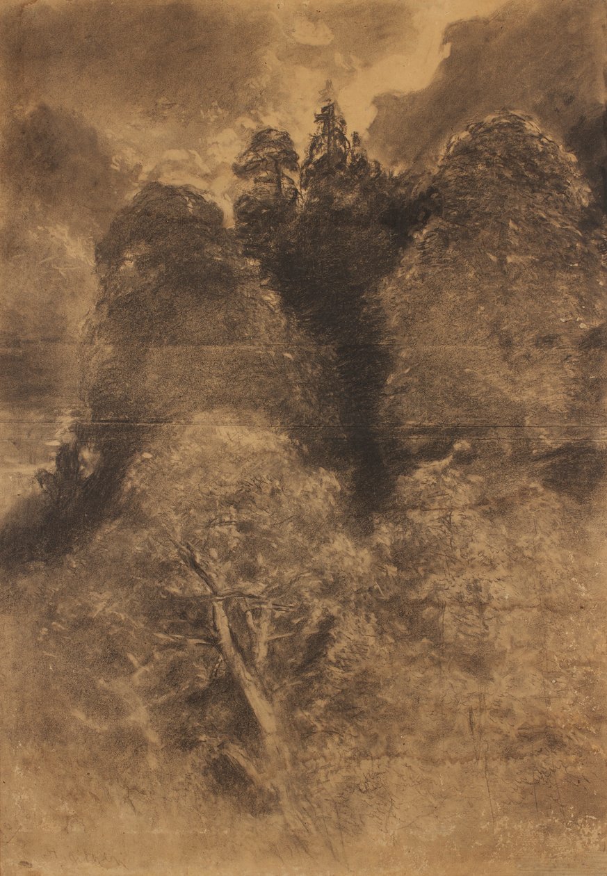 trädstudie av August Schaeffer von Wienwald
