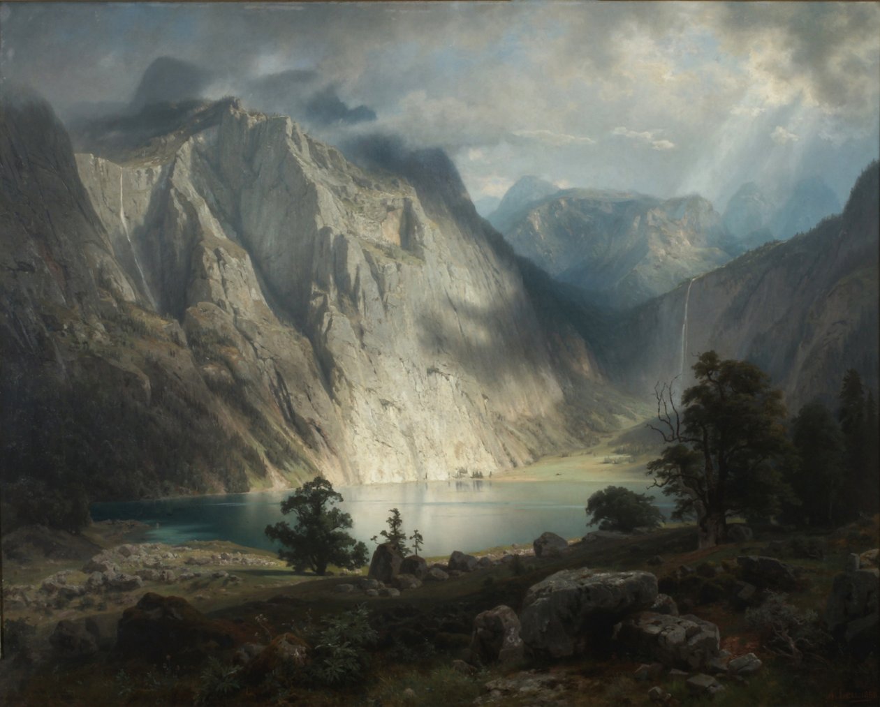 Obersee nära Berchtesgaden av August Wilhelm Leu