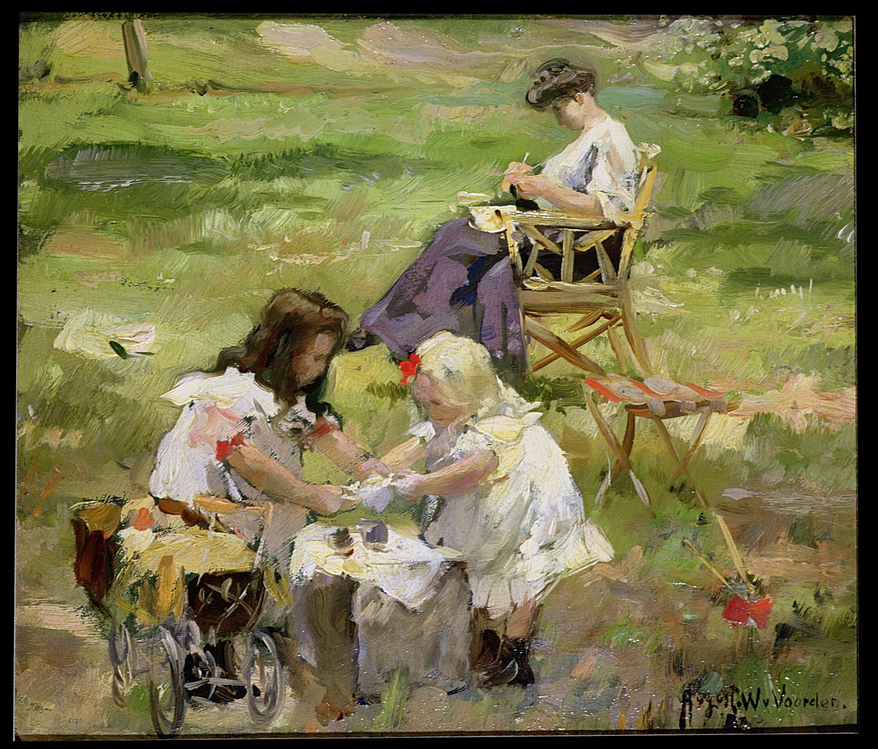 Picknicken av August Willem van Voorden