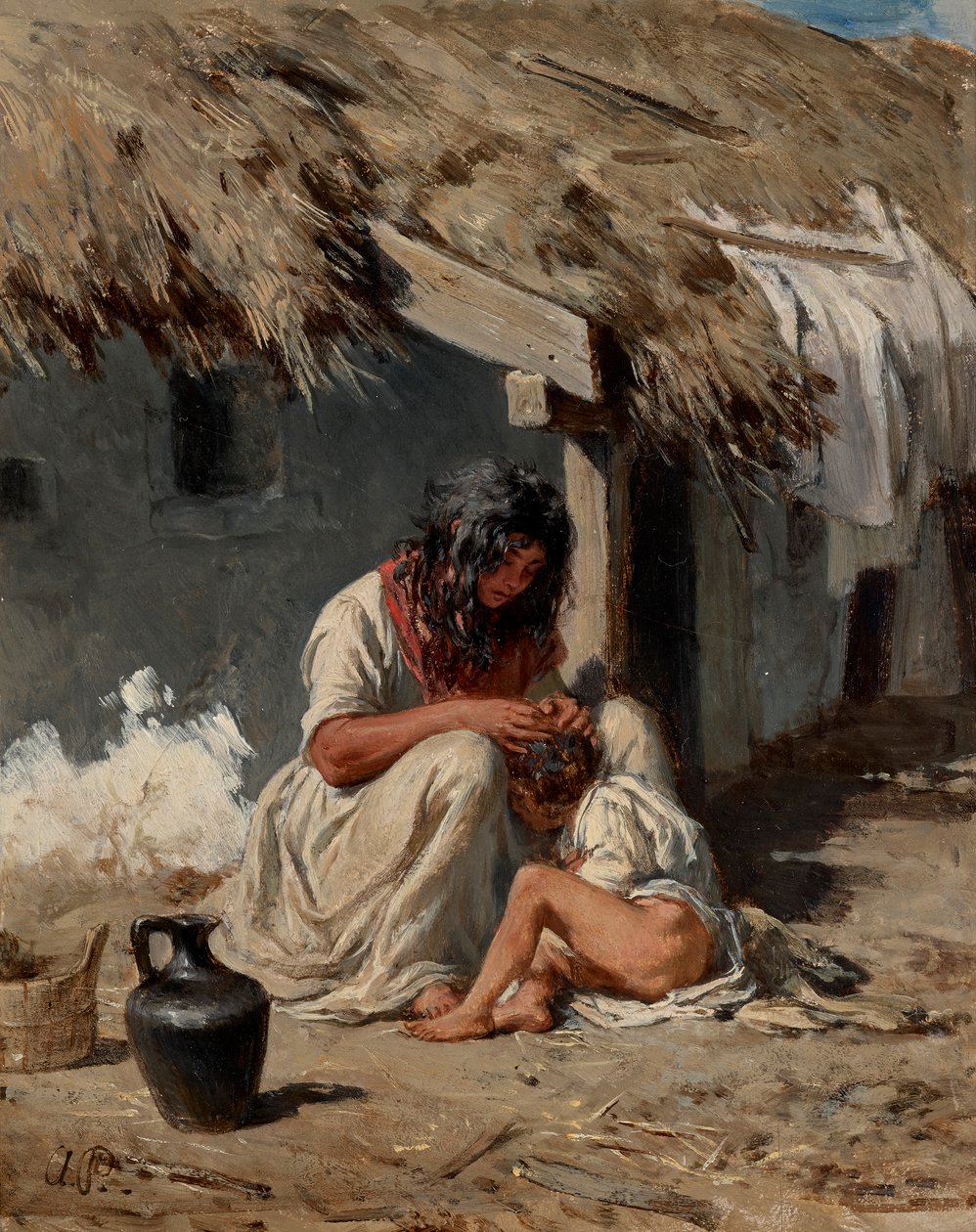Ungersk byidyll av August von Pettenkofen