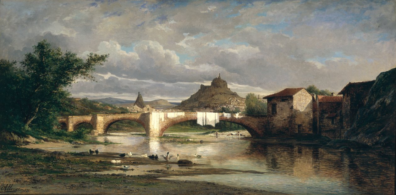 Utsikt över Puy-en-Velay från Espaly, 1872 av Auguste Allonge