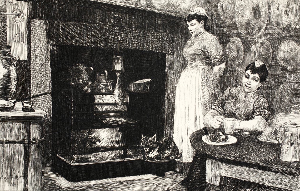 Illustration från "La Rue a Londres", utgiven av G. Charpentier et Cie, 1884. av Auguste Andre Lancon